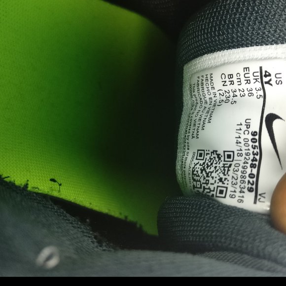 Nike Airmax made with LEATHER Fuschia Pink, Neon Swoosh, Electric Green, Wmn 5.5 - Picture 6 of 7